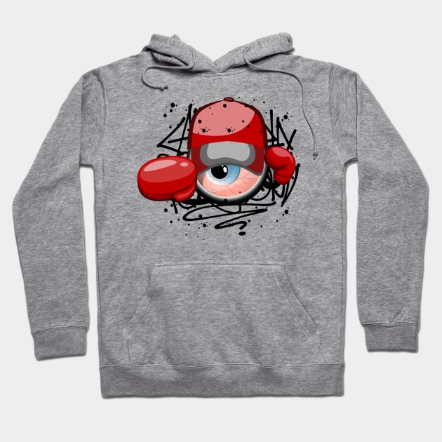 Boxing Monster Eys Graffiti Hoodie by Mister Graffiti